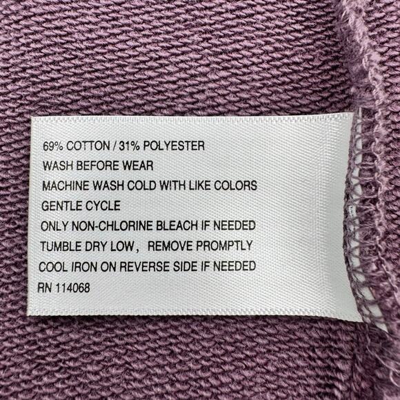 NWOT Evereve Maeve Rib Trim Sweatshirt Size S Purple Crewneck Vintage Wash - Picture 11 of 12